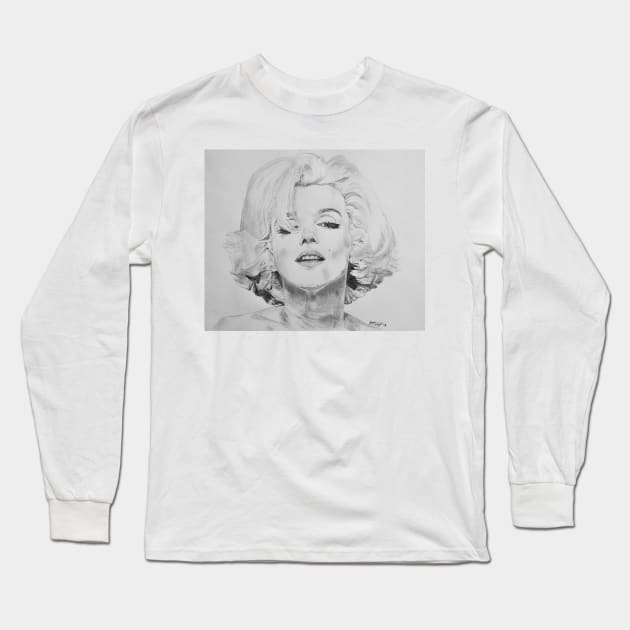 Marilyn Monroe Long Sleeve T-Shirt by BryanWhipple